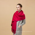 2017 hot items new years products winter thick China red 100% cashmere knitted scarf